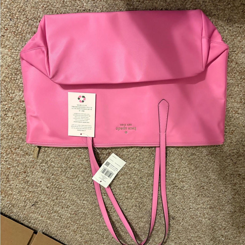 Kate Spade Pink Leather Tote with Minimalist Design